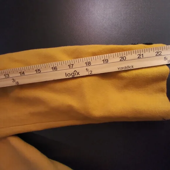 NWT Plymouth Mustard Yellow Womens Blazer Jacket Pure Wool Looks S Officwear - Picture 2 of 9